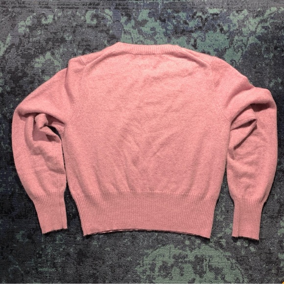 J Crew Cashmere Shrunken Crewneck Sweater L, Heather Petunia - Picture 6 of 11